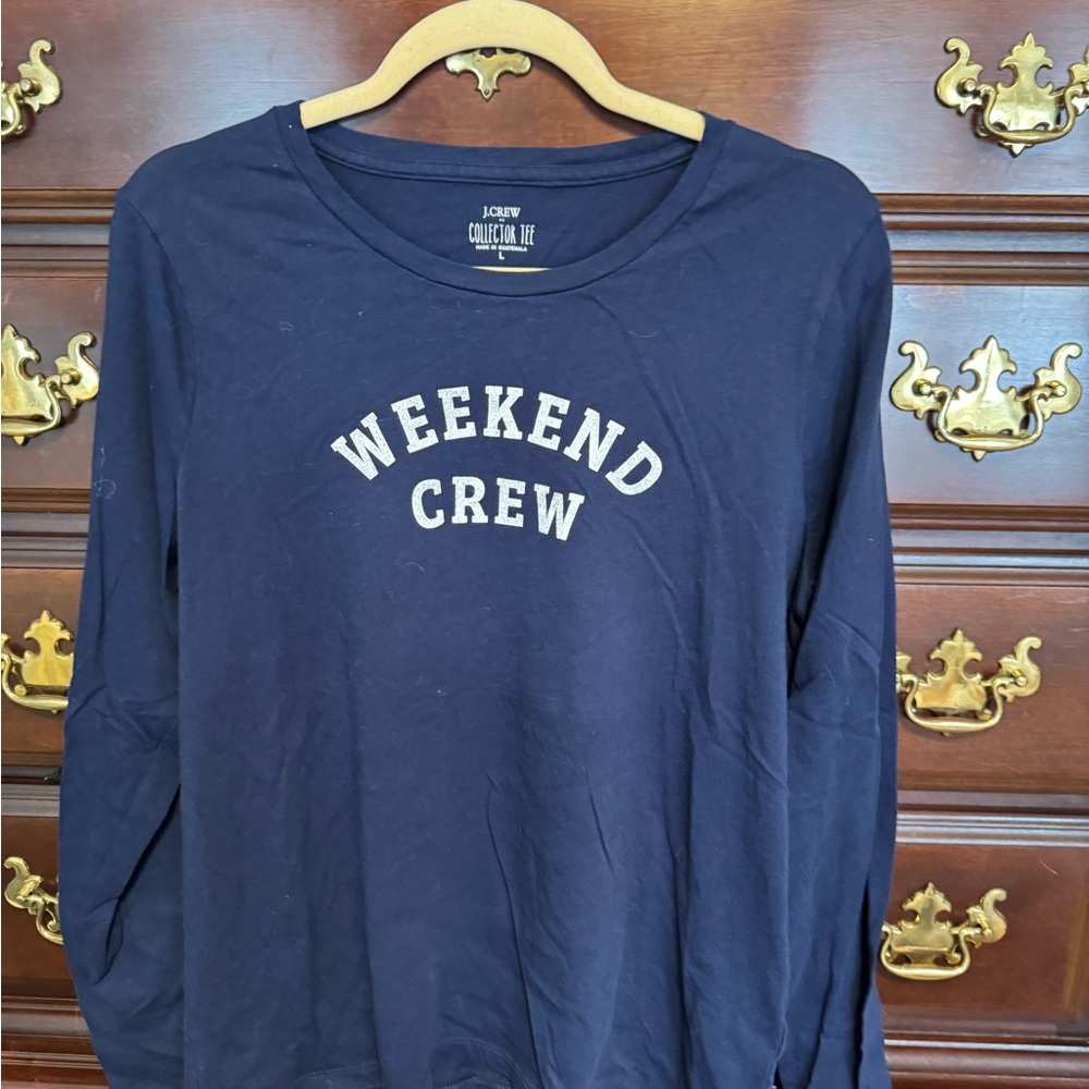 J. Crew Dark Blue Graphic Tee